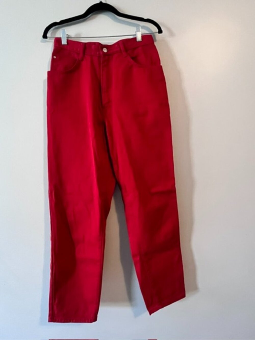 Vintage Gitano Red High Rise Straight Leg Jeans